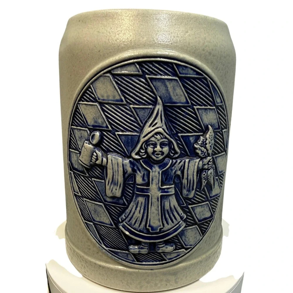 VTG Gerz Beer Stein 0.5L Cobalt Blue Munich Child West Germany Mug Stoneware
